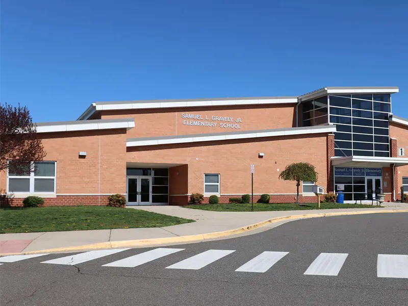 Gravely Elementary School building entrance