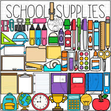 Picture of supplies for school